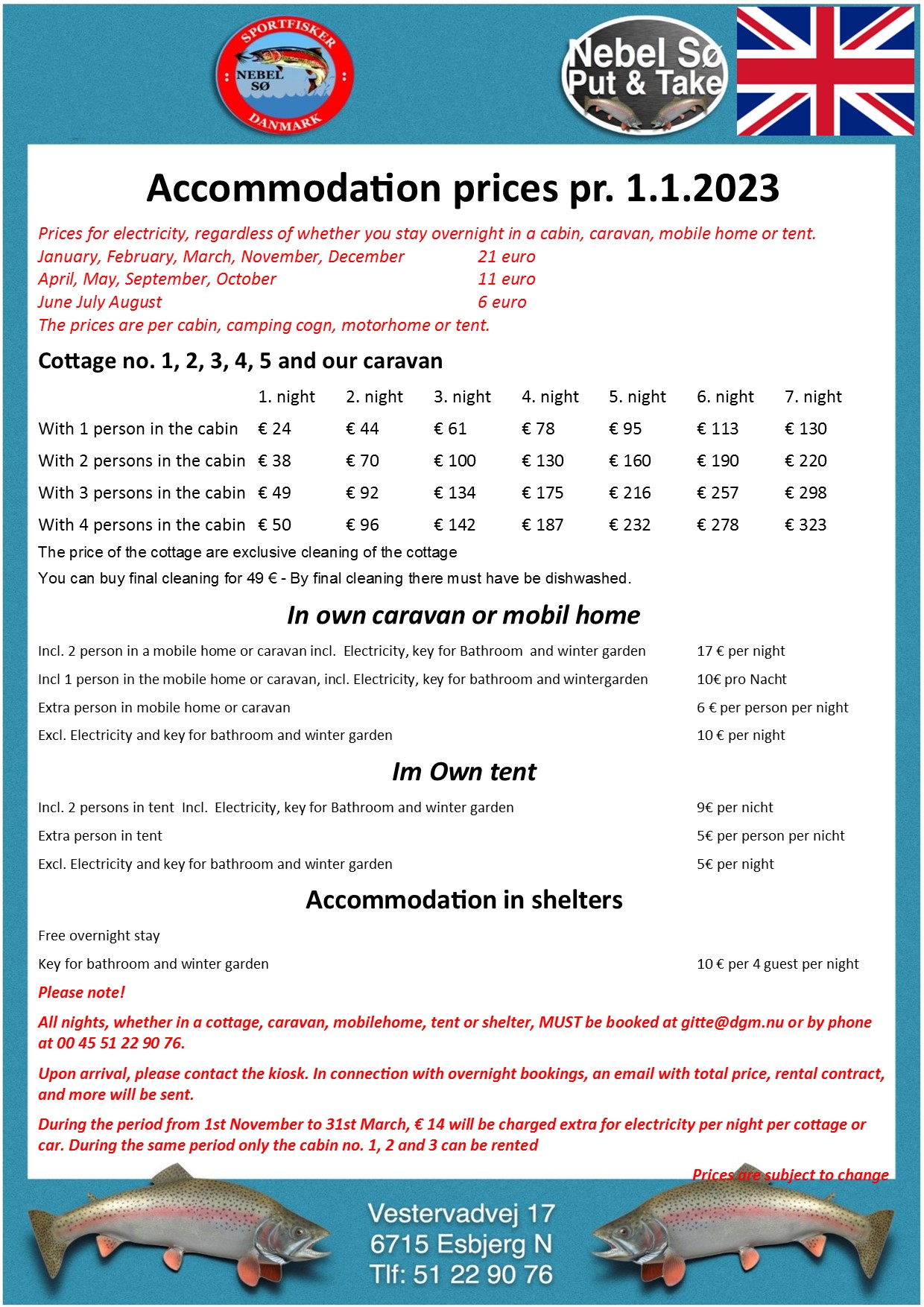 accommodation prices